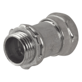 Conector Recto Compresión de Acero Galvanizado para Pared Delgada de 1/2" .