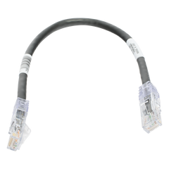 Cable de Parcheo TX6, UTP Cat6, 24 AWG, CM, Color Negro, 0.3 Metros (1 Pie)