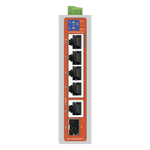 Switch Industrial / 4 Puertos 10/100 Mbps con PoE 802.3af/at / 2 Puertos Uplink Gigabit (1 Rj45 - 1 SFP) / PoE Hasta 250 m