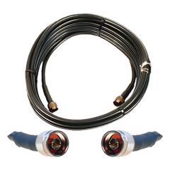 Jumper Coaxial de 50 Ohm con Cable Wilson-400 | Conector N Macho en los Extremos | 15.24 Metros (50 Pies) de Longitud.