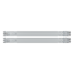 Kit de Rieles para Rack Synology RKS-01 | Compatible con Servidores de Montaje en Rack | Ancho de Pilar ≥450 mm | Ancho de Panel ≥480 mm | Profundidad de Montaje 553-834 mm | Orificios Cuadrados ≥9.5 mm | Orificios Redondos ≥7.1 mm.