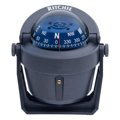 Brújula de Navegación Marítima Ritchie Explorer B-51G / Montaje en Bracket / Dial 2 3/4" (70 mm) / Iluminación Nocturna Verde / DirectiveForce Magnets / Construcción Compuesta Alta Temperatura / 100% Reparable