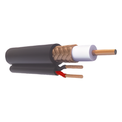Bobina de 305 Metros (1000 Pies) de Cable RG59 Siamés, Malla de Cobre y Aluminio, CCA, Hecho en México, Optimizado para HD, Para Uso en Intemperie.