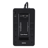 UPS de 650 VA/390 W, Topología Standby con Modo Ahorrador ECO, Entrada 120 Vca NEMA 5-15P, Con 8 Tomas NEMA 5-15R