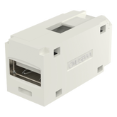 Módulo Acoplador USB 2.0, Hembra a Hembra, Tipo Mini-Com, Color Blanco Mate