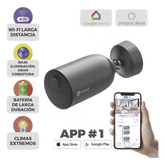 Cámara IP Inalámbrica Con Batería Recargable (Cero Cables) / 2K (3 Megapixel) / Micro SD / Detección Humana / Colores en Oscuridad / Sirena y Estrobo / 15 Mts IR / 15 Mts Luz Blanca / Exterior