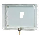 Guarda antimanipulación para termostato de pared, cubierta transparente, tamaño grande, montaje vertical u horizontal con cerradura de llave
