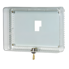 Guarda antimanipulación para termostato de pared, cubierta transparente, tamaño grande, montaje vertical u horizontal con cerradura de llave