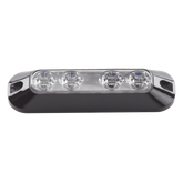Luz Auxiliar de 4 LED, Ambar, Lente Transparente