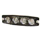 Luz Auxiliar de 4 LED, Ambar, Lente Transparente, SAE
