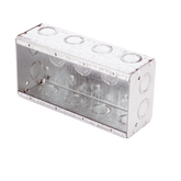 Caja Multigang de 4 Gangs,/ Profundidad de 2-1/2"/ 20 TKO (1/2"- 3/4").