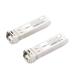 Transceptores Ópticos Bidireccionales SFP+ (Mini-Gbic) / Monomodo 1270 & 1330 nm / 10 Gbps / 1000BASE-BX / Conector LC/UPC Simplex / DDM / Hasta 20 km / 2 Piezas