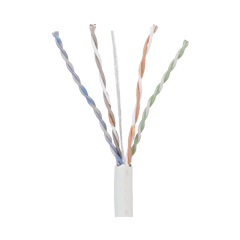 Bobina de Cable UTP 305 Metros (1000 Pies) de Cobre, TX5e, PanNet, Blanco, Categoría 5e, 24 AWG, CMP (Plenum), de 4 Pares