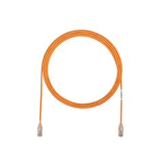 Cable de Parcheo TX6, UTP Cat6, Diámetro Reducido (28AWG), Color Narnaja, 0.30 Metros (1 Pie)
