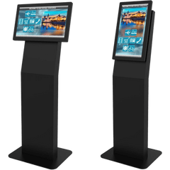 Montaje tipo Kiosko Para Pantallas para interior Peerless-AV / Orientación Paisaje o Retrato / Base Plana Rectangular / Puertas Traseras con Seguridad / Gestión Interna de Cables / Compatible con Pantallas 15"-22"-32" / VESA 2
