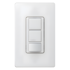 Apagador Maestro con sensor de ocupación/vacancia PIR, doble circuito para luz y ventilador, 120-277 V