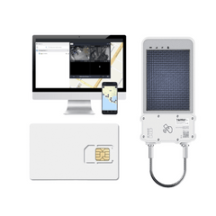 kIT Cerradura Inteligente GPS con Energía Solar / SolarGuardX 100 / Seguimiento de Activos LTE Cat-M1 / Desbloqueo por RFID BLE OTA / Impermeable IP67 / Detección de Movimiento / Batería 14400mAh / + EPCOMGPSANUAL + SIM500MB2Y