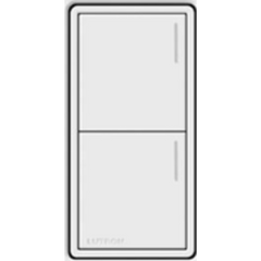 (RadioRa3) Botonera Sunnata Blanco 3 escenas y 2 botones subir/bajar para Radio RA3, programe escenas diferentes en cada botón.
