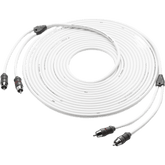 Cable de Interconexión de Audio Náutico JL Audio / 2 Canales / Longitud 7.62 m (25 ft) / Conectores 2 RCA Macho en Cada Extremo / Conductores OFC / Par Trenzado / Aislamiento de Polietileno / Cubierta PVC Flexible / Contactos de Latón