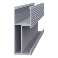 Riel 8 para montaje de módulos fotovoltaicos de aluminio anodizado de 4050mm.
