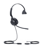 Diadema Analógica Alámbrica YHS36 E2 Mono de Yealink Over-the-Head con Micrófono Antiruido Conexión QD a RJ9 y Protección Auditiva ActiveProtection