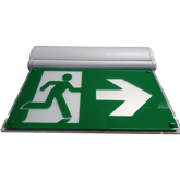 Luz de Señalización "Hombre corriendo" de Emergencia/ Tecnología LED de Iluminación Lateral / Voltaje Universal 120-347VAC / Batería LiFePO4 con 2 Horas de Autonomía