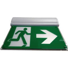 Luz de Señalización "Hombre corriendo" de Emergencia/ Tecnología LED de Iluminación Lateral / Voltaje Universal 120-347VAC / Batería LiFePO4 con 2 Horas de Autonomía