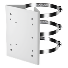 Adaptador para montaje en poste de cámaras PTZ Serie 35 Honeywell, acero, acabado blanco hueso, interior y exterior