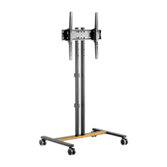 Soporte Móvil para Pantalla | Compatibilidad VESA 200x200 hasta 600x400 / Ruedas con Frenos / Ajuste de Altura y Ángulo / Soporte para TV de hasta 55 Pulgadas / Capacidad de Peso 35 kg