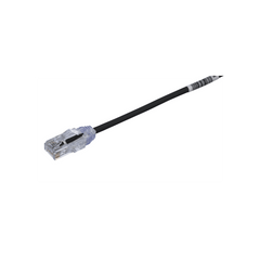 Cable de Parcheo UTP Cat6A, CM/LSZH, Diámetro Reducido (28AWG), Color Negro, 0.5 Metros (1.64 Pies)