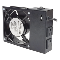 Ventilador 110 Vca con Clavija para Gabinete de Pared con 2 Tomas de Corriente