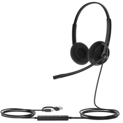Diadema Alambrica Yealink UH34 Lite Dual USB-C/A con Almohadillas de Esponja y Compatibilidad UC Multiplataforma