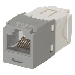 Conector Jack RJ45 Estilo TG, Mini-Com, Categoría 6, de 8 Posiciones y 8 Cables, Color Gris