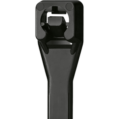 Cinchos de Nylon 66 Resistentes a UV / Uso Interior y Exterior / Autobloqueo Seguro / Color Negro / 2.5 × 100 mm / 100 Piezas