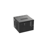 Gabinete PanZone de Montaje en Pared, de 19in, Puerta con Ventana de Seguridad, 9 UR, 635mm de Profundidad, Color Negro