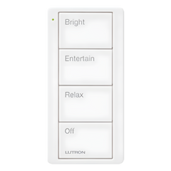 Control remoto inalámbrico Pico de 4 botones para escenas predefinidas, blanco