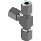 Tee Ramal Racor Hidráulico DIN / Serie EO Light / Conexión Tubo a Giratorio / Cono 24° / 3 Vías / Rosca M12 x 1.5 / Tubo 6 mm / Presión 500 bar (7250 psi) / Acero / O-Ring NBR / -40°C a +300°C