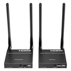 Extensor Inalámbrico HDMI| Con KVM | 4K@60Hz 4096x2160 | Tecnología ipcolor | Banda 5G 5.18-5.24 GHz | Distancia 50 m | Conexión de Hasta 1 a 4