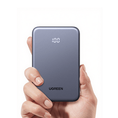 Power bank Ultradelgado 10000mAh / 20W Máximo / Puerto USB-C PD3.0 PPS / Puerto USB-A 22.5W / Batería Polímero de Litio / Pantalla Digital / Carga Rápida 3 Horas / Protocolos Múltiples / Protección