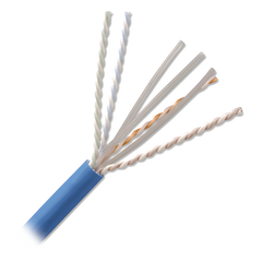 Bobina de Cable U/UTP de 4 Pares, Z-MAX, Cat6A, Soporte de Aplicaciones 10GBase-T, CMR (Riser), Color Azul, 305 Metros (1000 Pies)