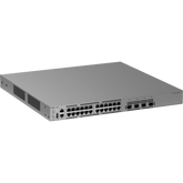 Switch Multi-GE Gestionable / 24 Puertos 2.5G PoE++ / 4 Puertos SFP+ 10G / Capacidad 200 Gbps / Enrutamiento Capa 3 / VSU / Protección Sobretensión 10 kV / Alimentación Redundante / Línea Cybrey