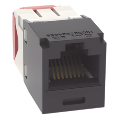Conector Jack RJ45 Estilo TG, Mini-Com, Categoría 5e, de 8 Posiciones y 8 Cables, Color Negro