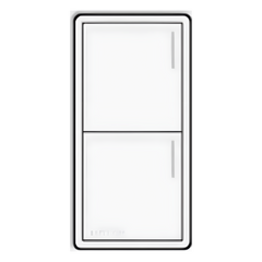 Botonera híbrida Sunnata RF de 2 botones con dimmer integrado, acabado blanco, para RadioRA 3