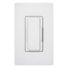 Atenuador de pared inalámbrico Maestro Wireless, 150 W LED/CFL, 600 W incandescente/halógeno, 600 VA MLV, 120 V, no requiere neutro, compatible con hub Vive, color blanco