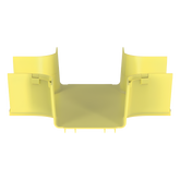 Accesorio de 4 Vías Horizontal, Con Ángulos a 90º, Para Canaletas FiberRunner™ 6X4, Color Amarillo