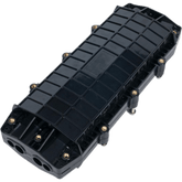 Caja de Distribución de Fibra Óptica Horizontal, hasta 96 Empalmes, Exterior IP68, 4 Puertos de Entrada y Salida