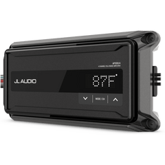 Amplificador Náutico Compacto / 4 Canales / Clase D / 150 W x 2 Puenteado / IP67 / 9-16 VDC / Filtros Paso Alto/Bajo / Refuerzo de Graves / JL Audio AP