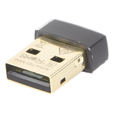 Mini Adaptador USB inalámbrico doble banda AC 600 Mbps, antena onmidireccional.