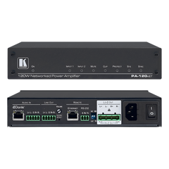 Amplificador de Potencia | 120W | Dante | DSP Integrado | Hi-Z 70V-100V | Lo-Z 4Ω-8Ω | RS-232 | Control IP