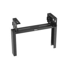 Rack de Distribución Aéreo de 2 Postes PanZone®, Rieles Roscados #12-24, de 6 UR, Color Negro
